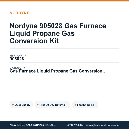 Nordyne 905028 Gas Furnace Liquid Propane Gas Conversion Kit — New England Supply House spec card [NESH-SPEC-CARD-V2]
