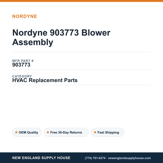 Nordyne 903773 Blower Assembly — New England Supply House spec card [NESH-SPEC-CARD-V2]