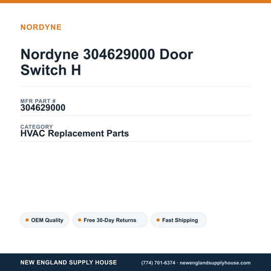 Nordyne 304629000 Door Switch H — New England Supply House spec card [NESH-SPEC-CARD-V2]