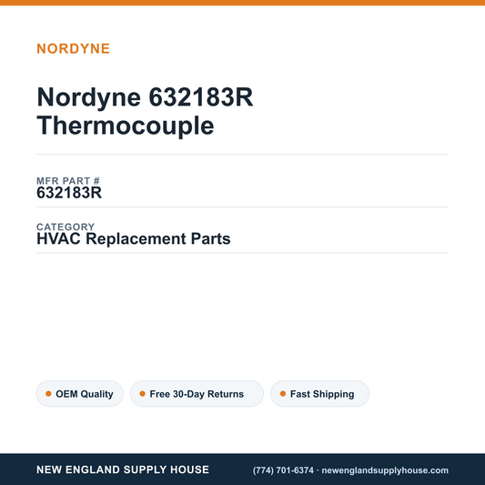 Nordyne 632183R Thermocouple — New England Supply House spec card [NESH-SPEC-CARD-V2]