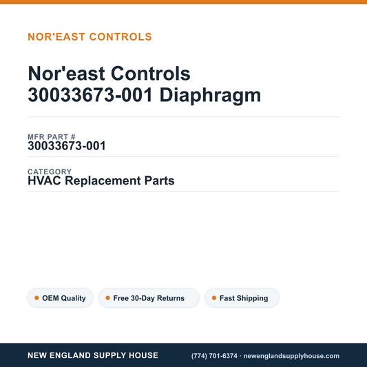 Nor'east Controls 30033673-001 Diaphragm — New England Supply House spec card [NESH-SPEC-CARD-V2]