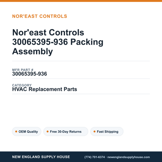 Nor'east Controls 30065395-936 Packing Assembly — New England Supply House spec card [NESH-SPEC-CARD-V2]
