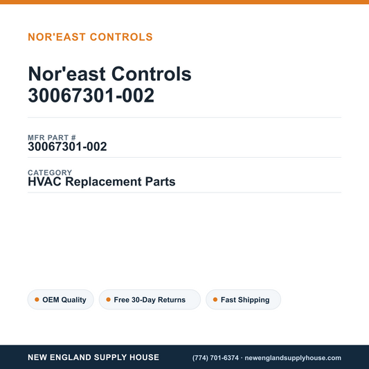 Nor'east Controls 30067301-002 — New England Supply House spec card [NESH-SPEC-CARD-V2]