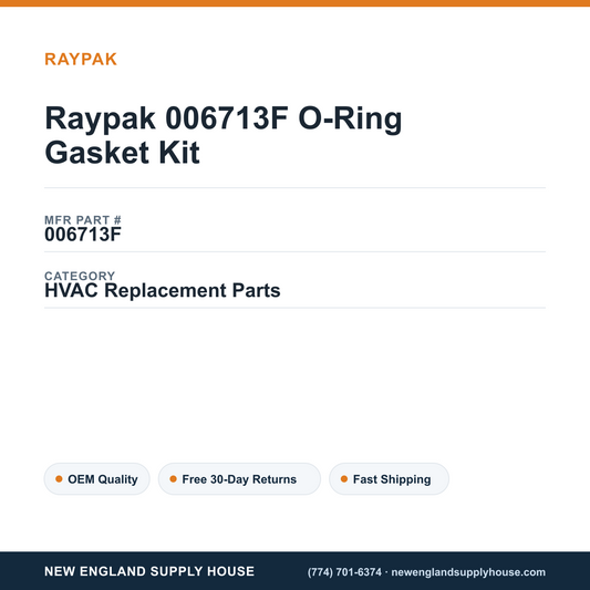 Raypak 006713F O-Ring Gasket Kit — New England Supply House spec card [NESH-SPEC-CARD-V2]