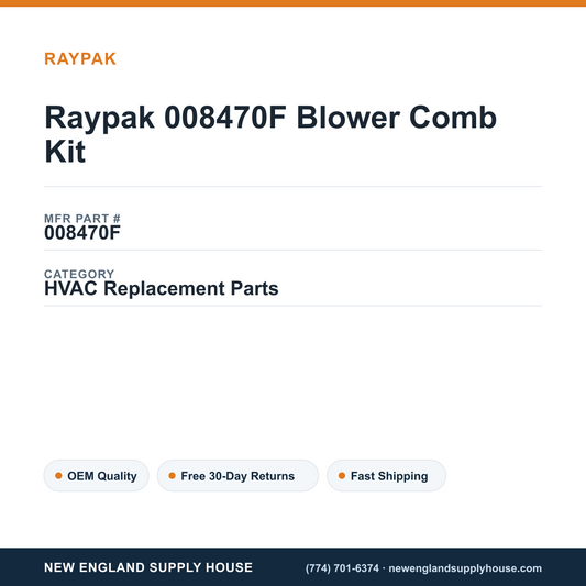 Raypak 008470F Blower Comb Kit — New England Supply House spec card [NESH-SPEC-CARD-V2]
