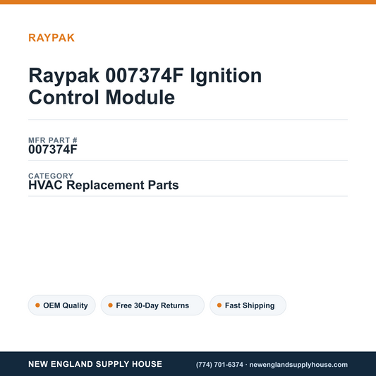 Raypak 007374F Ignition Control Module — New England Supply House spec card [NESH-SPEC-CARD-V2]