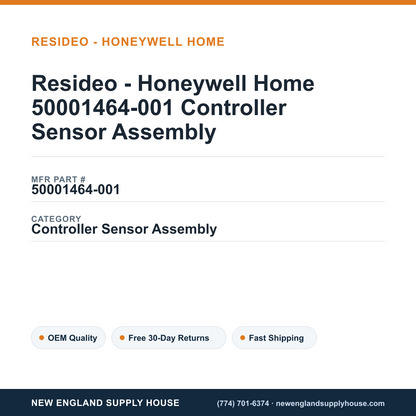 Resideo - Honeywell Home 50001464-001 Controller Sensor Assembly — New England Supply House spec card [NESH-SPEC-CARD-V2]