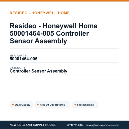 Resideo - Honeywell Home 50001464-005 Controller Sensor Assembly — New England Supply House spec card [NESH-SPEC-CARD-V2]