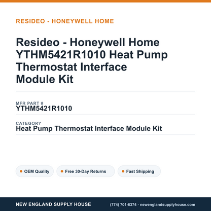 Resideo - Honeywell Home YTHM5421R1010 Heat Pump Thermostat Interface Module Kit — New England Supply House spec card [NESH-SPEC-CARD-V2]