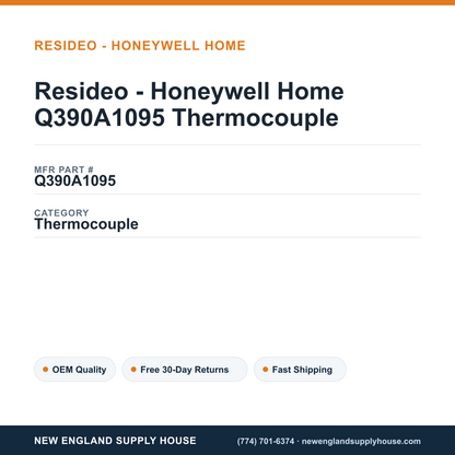 Resideo - Honeywell Home Q390A1095 Thermocouple — New England Supply House spec card [NESH-SPEC-CARD-V2]