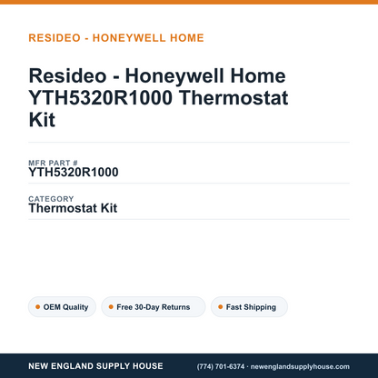 Resideo - Honeywell Home YTH5320R1000 Thermostat Kit — New England Supply House spec card [NESH-SPEC-CARD-V2]