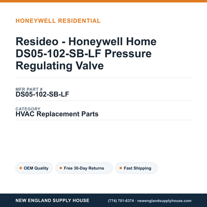 Resideo - Honeywell Home DS05-102-SB-LF Pressure Regulating Valve — New England Supply House spec card [NESH-SPEC-CARD-V2]