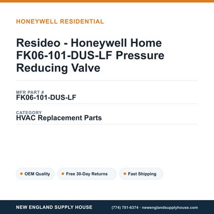 Resideo - Honeywell Home FK06-101-DUS-LF Pressure Reducing Valve — New England Supply House spec card [NESH-SPEC-CARD-V2]