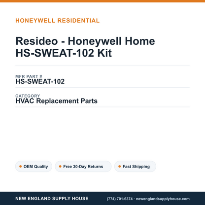 Resideo - Honeywell Home HS-SWEAT-102 Kit — New England Supply House spec card [NESH-SPEC-CARD-V2]