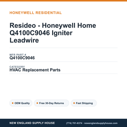 Resideo - Honeywell Home Q4100C9046 Igniter Leadwire — New England Supply House spec card [NESH-SPEC-CARD-V2]