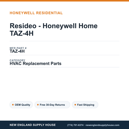Resideo - Honeywell Home TAZ-4H — New England Supply House spec card [NESH-SPEC-CARD-V2]