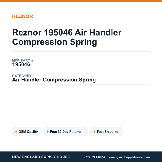 Reznor 195046 Air Handler Compression Spring — New England Supply House spec card [NESH-SPEC-CARD-V2]
