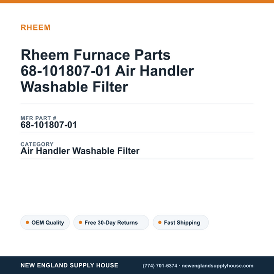 Rheem Furnace Parts 68-101807-01 Air Handler Washable Filter — New England Supply House spec card [NESH-SPEC-CARD-V2]