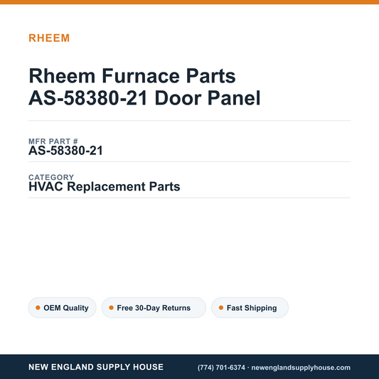 Rheem Furnace Parts AS-58380-21 Door Panel — New England Supply House spec card [NESH-SPEC-CARD-V2]