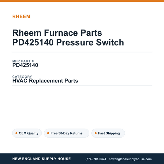 Rheem Furnace Parts PD425140 Pressure Switch — New England Supply House spec card [NESH-SPEC-CARD-V2]