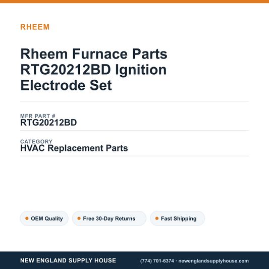 Rheem Furnace Parts RTG20212BD Ignition Electrode Set — New England Supply House spec card [NESH-SPEC-CARD-V2]