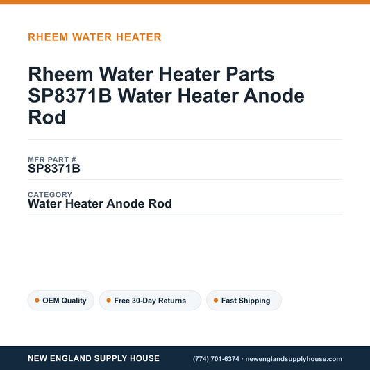Rheem Water Heater Parts SP8371B Water Heater Anode Rod — New England Supply House spec card [NESH-SPEC-CARD-V2]