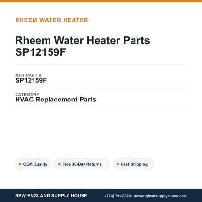 Rheem Water Heater Parts SP12159F — New England Supply House spec card [NESH-SPEC-CARD-V2]
