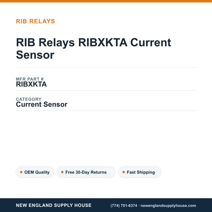 RIB Relays RIBXKTA Current Sensor — New England Supply House spec card [NESH-SPEC-CARD-V2]