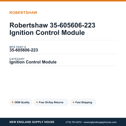 Robertshaw 35-605606-223 Ignition Control Module — New England Supply House spec card [NESH-SPEC-CARD-V2]