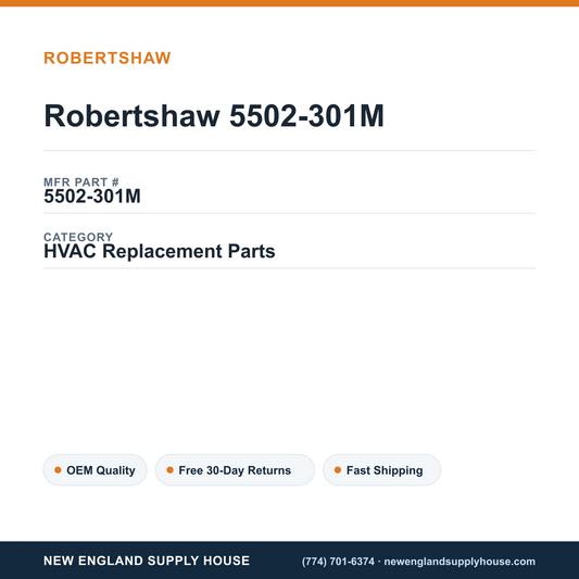 Robertshaw 5502-301M — New England Supply House spec card [NESH-SPEC-CARD-V2]