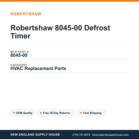 Robertshaw 8045-00 Defrost Timer — New England Supply House spec card [NESH-SPEC-CARD-V2]