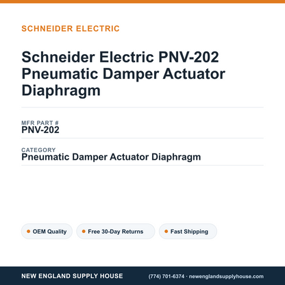 Schneider Electric PNV-202 Pneumatic Damper Actuator Diaphragm — New England Supply House spec card [NESH-SPEC-CARD-V2]