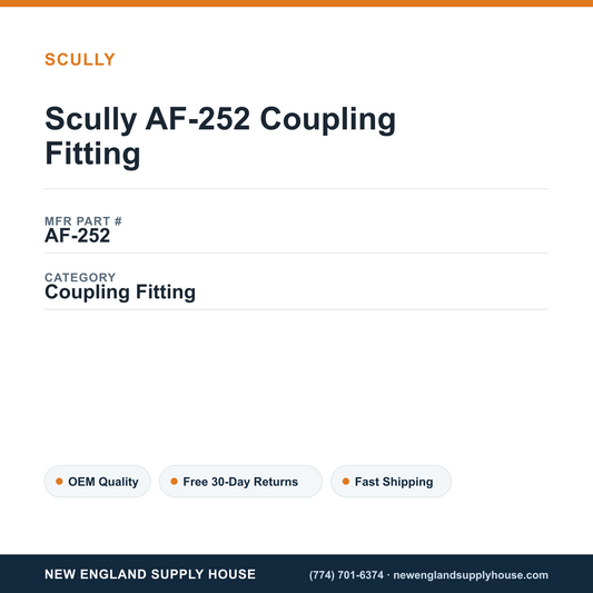 Scully AF-252 Coupling Fitting — New England Supply House spec card [NESH-SPEC-CARD-V2]