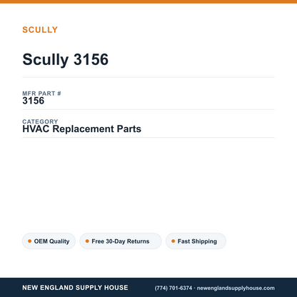 Scully 3156 — New England Supply House spec card [NESH-SPEC-CARD-V2]