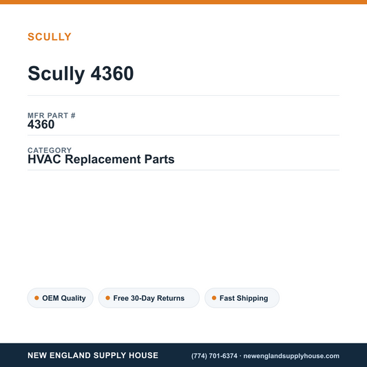 Scully 4360 — New England Supply House spec card [NESH-SPEC-CARD-V2]