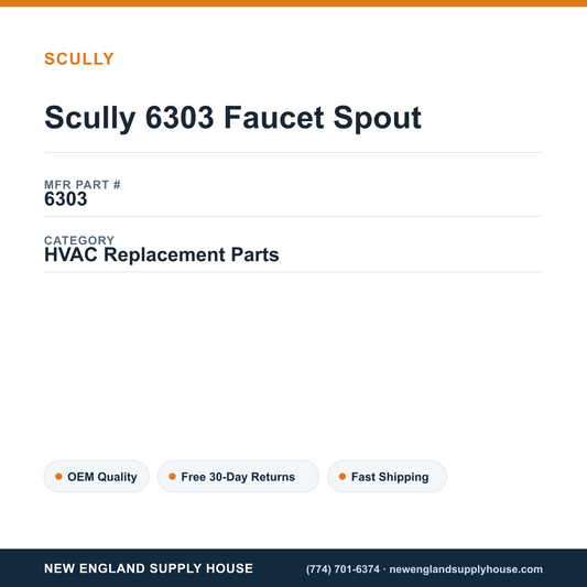Scully 6303 Faucet Spout — New England Supply House spec card [NESH-SPEC-CARD-V2]
