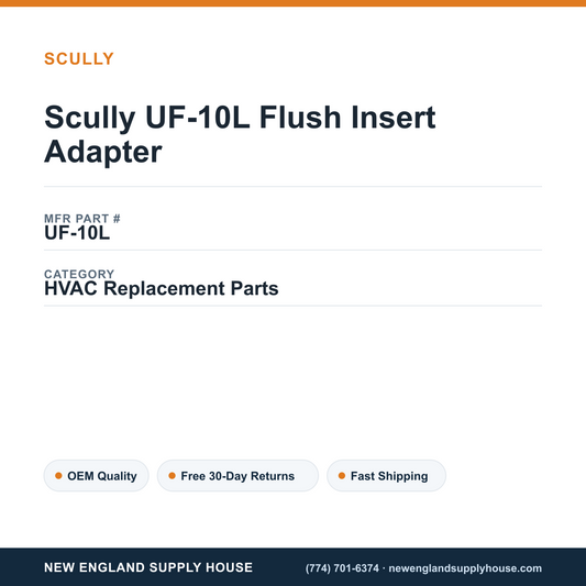 Scully UF-10L Flush Insert Adapter — New England Supply House spec card [NESH-SPEC-CARD-V2]