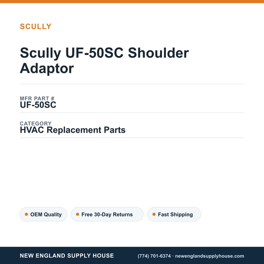 Scully UF-50SC Shoulder Adaptor — New England Supply House spec card [NESH-SPEC-CARD-V2]