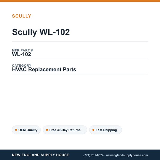 Scully WL-102 — New England Supply House spec card [NESH-SPEC-CARD-V2]