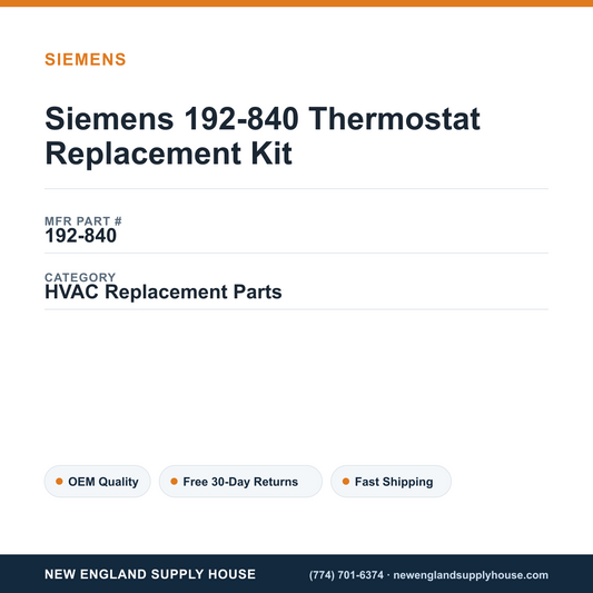 Siemens 192-840 Thermostat Replacement Kit — New England Supply House spec card [NESH-SPEC-CARD-V2]