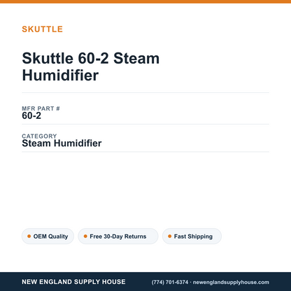Skuttle 60-2 Steam Humidifier — New England Supply House spec card [NESH-SPEC-CARD-V2]