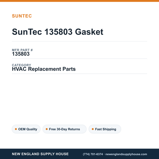 SunTec 135803 Gasket — New England Supply House spec card [NESH-SPEC-CARD-V2]