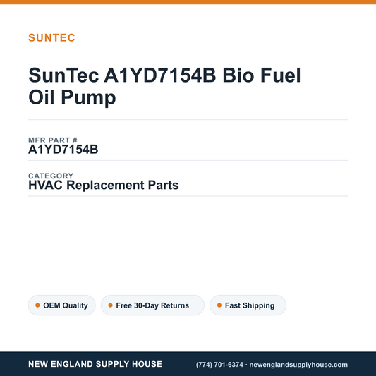 SunTec A1YD7154B Bio Fuel Oil Pump — New England Supply House spec card [NESH-SPEC-CARD-V2]