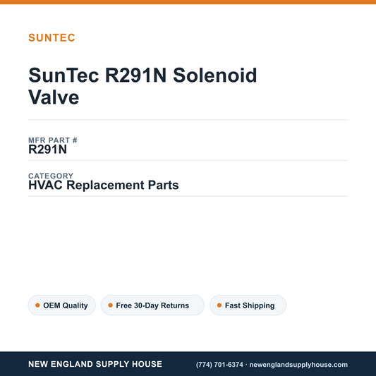 SunTec R291N Solenoid Valve — New England Supply House spec card [NESH-SPEC-CARD-V2]