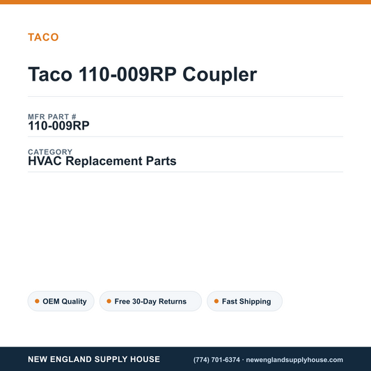 Taco 110-009RP Coupler — New England Supply House spec card [NESH-SPEC-CARD-V2]