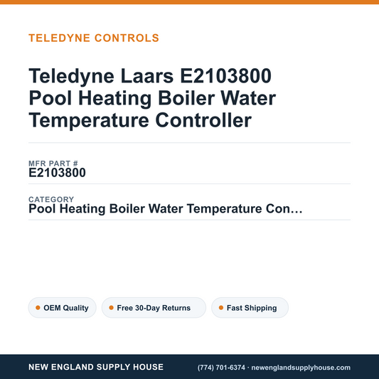 Teledyne Laars E2103800 Pool Heating Boiler Water Temperature Controller — New England Supply House spec card [NESH-SPEC-CARD-V2]