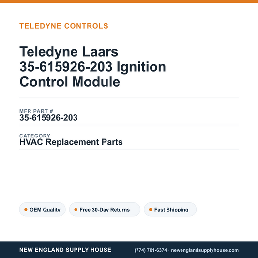 Teledyne Laars 35-615926-203 Ignition Control Module — New England Supply House spec card [NESH-SPEC-CARD-V2]