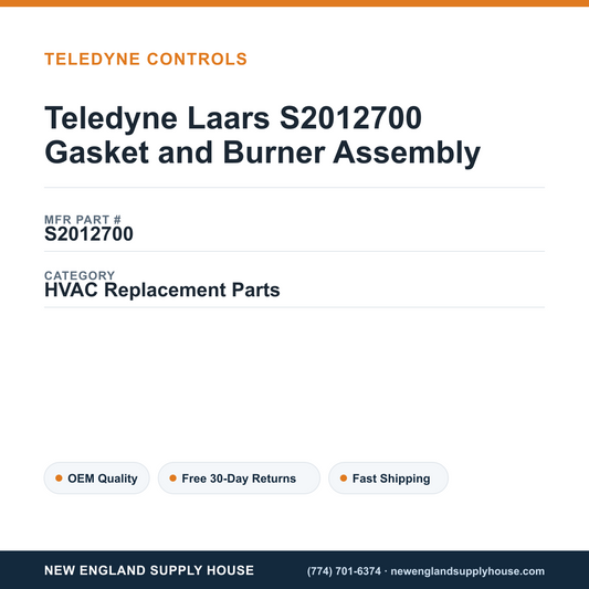 Teledyne Laars S2012700 Gasket and Burner Assembly — New England Supply House spec card [NESH-SPEC-CARD-V2]