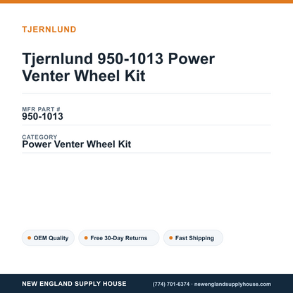Tjernlund 950-1013 Power Venter Wheel Kit — New England Supply House spec card [NESH-SPEC-CARD-V2]