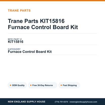Trane Parts KIT15816 Furnace Control Board Kit — New England Supply House spec card [NESH-SPEC-CARD-V2]
